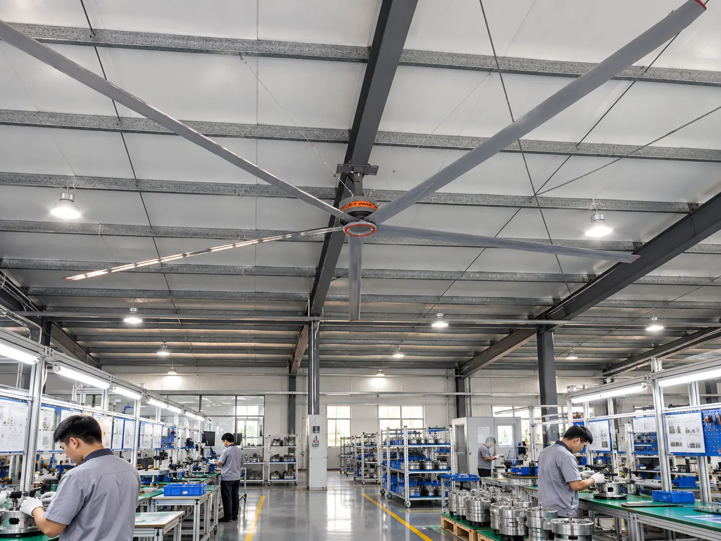 工業大吊扇與工程工作空間